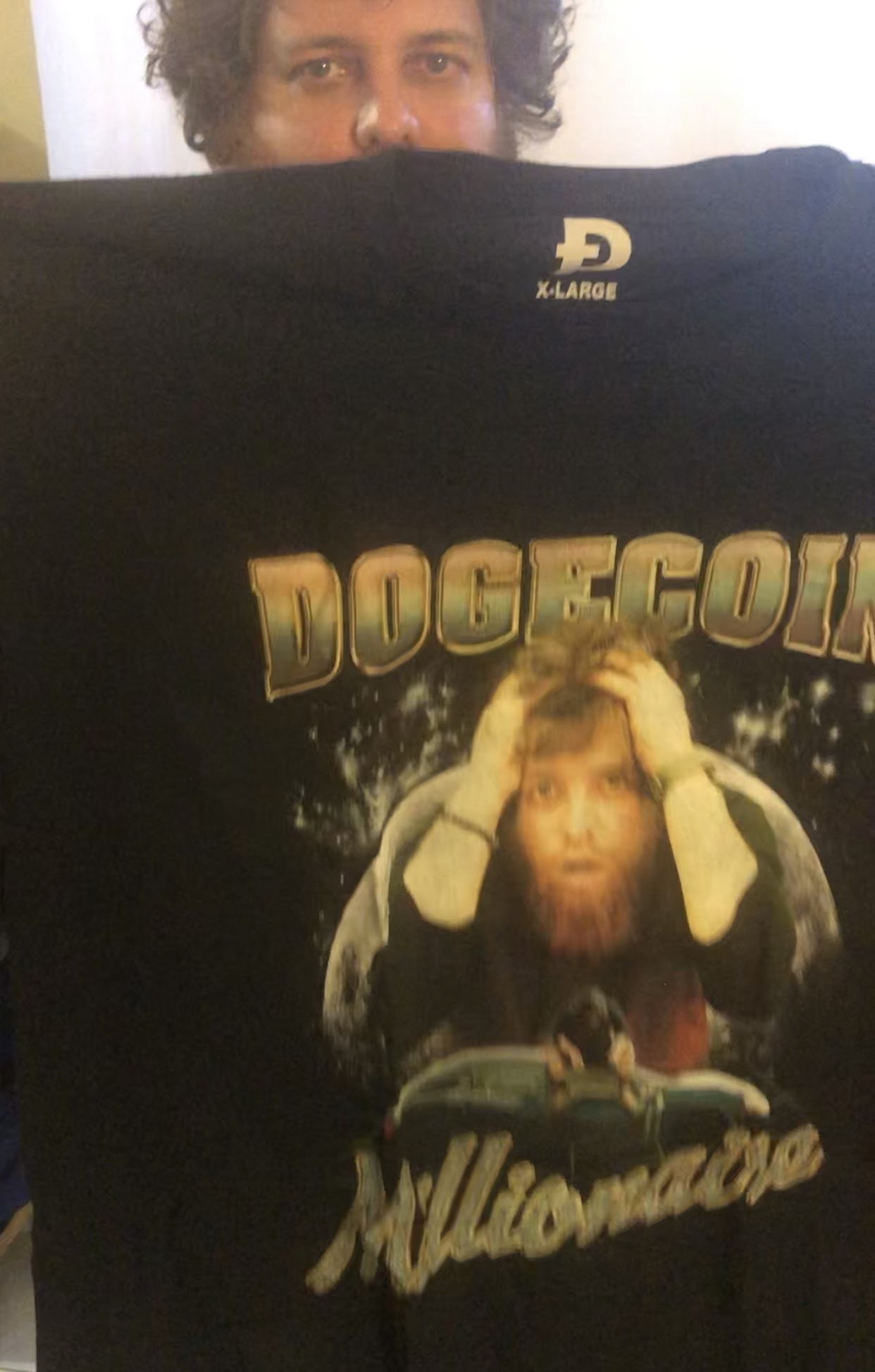 Pro with his new Dogecoin Millionaire merch